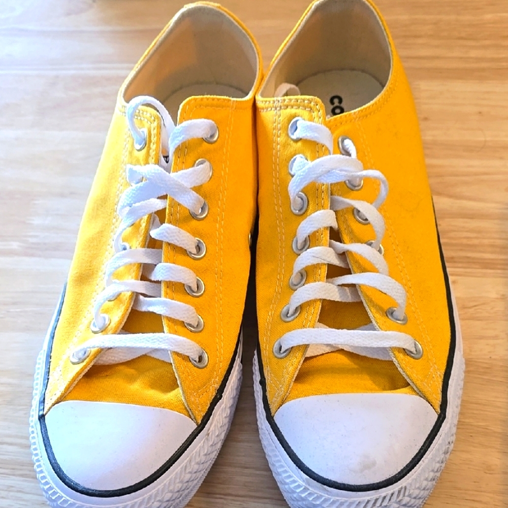 Yellow Canvas Kids Sneakers